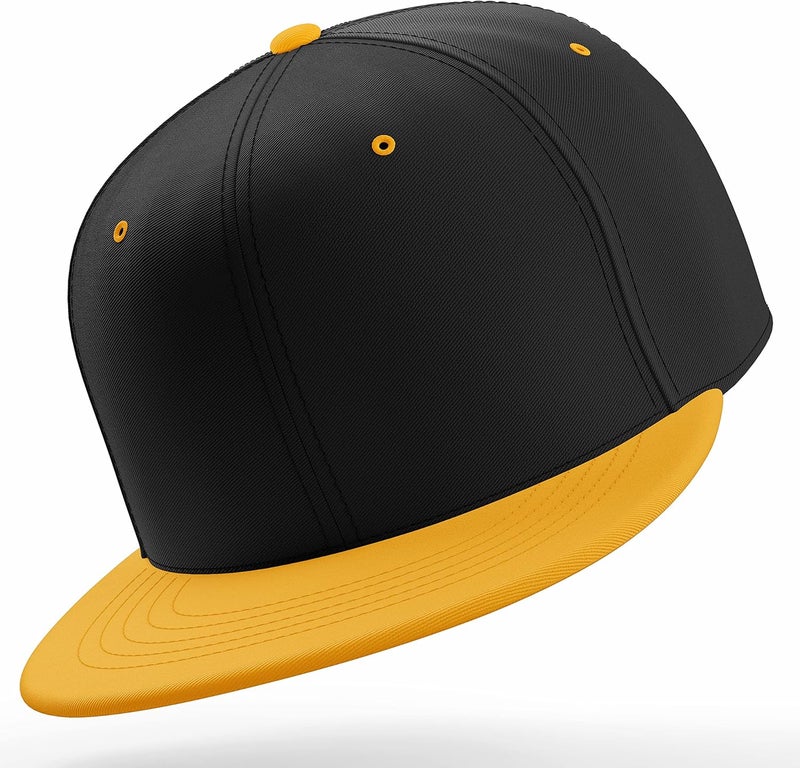 Daxton Store Classic Blank Snapback Flat Bill Visor Hat Cap One Size Adjustable Back - Image 4